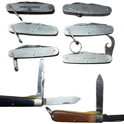 Sale Photo Thumbnail #682: A Collection of Eight United States Military and Camillus Multi-Blade Folding Knives