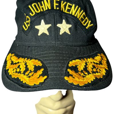 Sale Photo Thumbnail #538: US Navy Admiral's Cap USS John F Kennedy, Attributed to RAdm Carroll