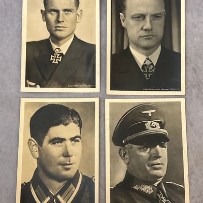 Sale Photo Thumbnail #263: A Collection of Four World War II German Knights Cross Recipient RPPC Real Photo Postcards by Photo Hoffmann