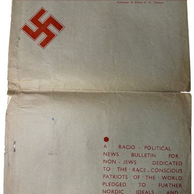 Sale Photo Thumbnail #257: Pre WWII British Pro-Nazi Racio-Political News Bulletin "The Investigator" Volume 2 Number 1 January 1937