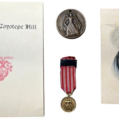 Sale Photo Thumbnail #221: USMC United States Marine Corps Numbered Second Nicaraguan Campaign Medal, Ephemera and Miniature Medal