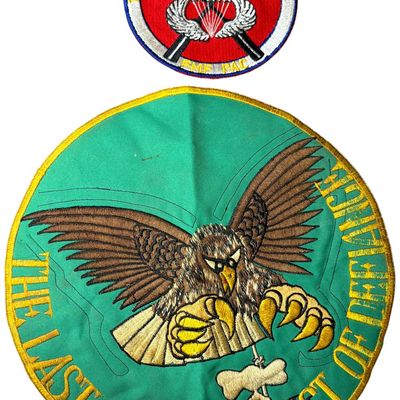 Sale Photo Thumbnail #610: Two US Military-Themed Embroidered Patches including 1st Force Reconnaissance Company Insignia