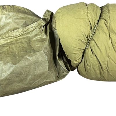 Sale Photo Thumbnail #522: WWII US Military Down Filled Mountain Sleeping Bag and Outer Carrier Dated 1942