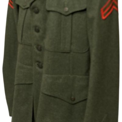 Sale Photo Thumbnail #315: WWII USMC Identified Fleet Marine Force Pacific Corporal Service Coat dated 1942-43