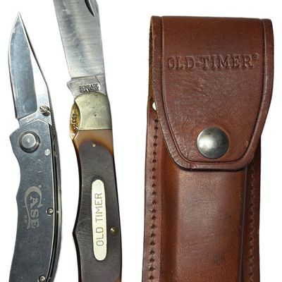 Sale Photo Thumbnail #113: Two Folding Pocket Knives including Schrade Old Timer and Case XX