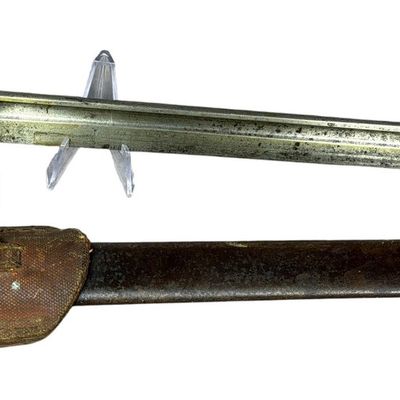 Sale Photo Thumbnail #273: Japanese Type 30 Arisaka Bayonet with Steel Scabbard and Fabric Frog