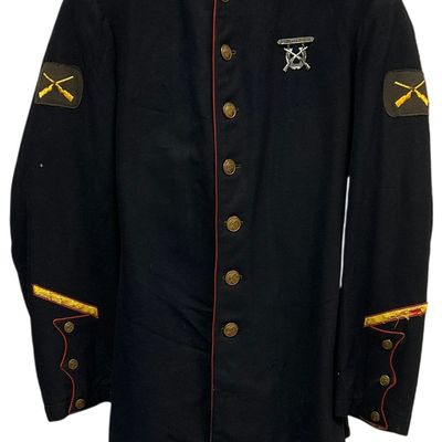 Sale Photo Thumbnail #245: Post WWI Early 1920s Enlisted Dress Blue Blouse Identified Clarence C. Stough