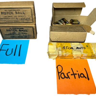 Sale Photo Thumbnail #108: Collection of Evansville Ordnance Plant and Remington Arms US Military M1911 .45 ACP Ammunition