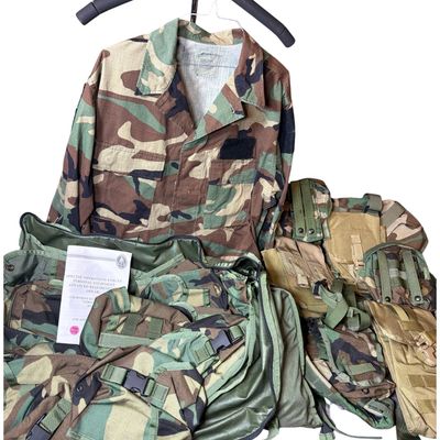 Sale Photo Thumbnail #690: US Military SPEAR ELCS Load Carrying System and SEAL Modified Woodland Camouflage BDU Jacket