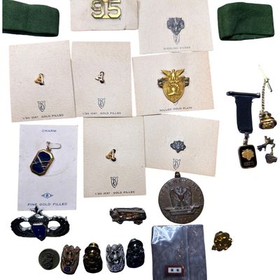 Sale Photo Thumbnail #622: A Collection of United States Military Academy West Point and US Army Insignia, Medals, and Lapel Pins
