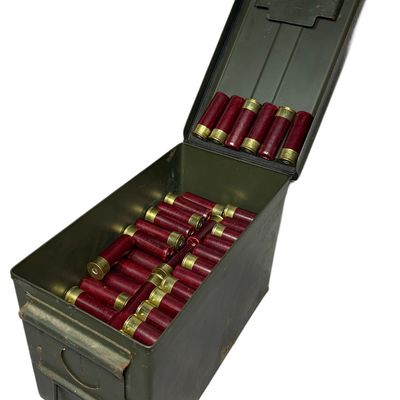 Sale Photo Thumbnail #132: Federal Gold Medal 12 Gauge Shotgun Ammunition and M19A1 Ammunition Can