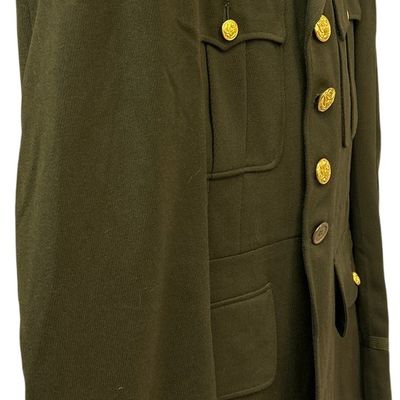 Sale Photo Thumbnail #383: WWII US Army Officer With Prior USMC service M1942 Olive Drab Elastique Service Coat Dated 1944