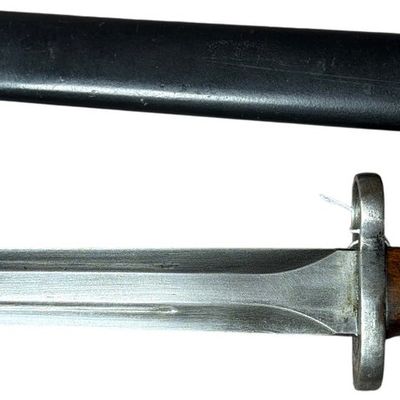 Sale Photo Thumbnail #606: A Swiss Model 1918 Bayonet with Scabbard and Matching Serial Numbers