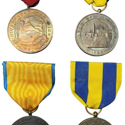 Sale Photo Thumbnail #287: A Collection of Four United States Marine Corps Studley Campaign Medals