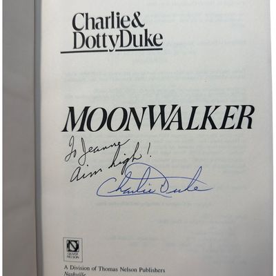 Sale Photo Thumbnail #635: NASA Apollo 16 Astronaut Charlie Duke autographed Copy of his Autobiography; Moonwalker. Oliver-Nelson, 1990. First Edition (Signed) (DJ)