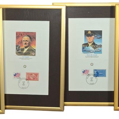 Sale Photo Thumbnail #647: US 1991-1992 WWII Military Leaders Commemorative Framed Philatelic Set