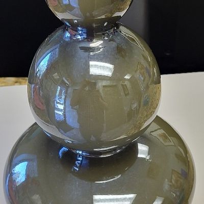 Sale Photo Thumbnail #4: german hand blown cased glass vase 9 1/2"