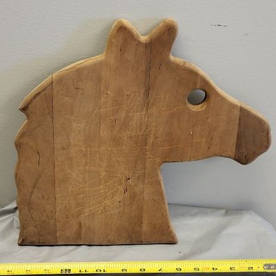 Sale Photo Thumbnail #2: rare horse shape cutting board /cheese board