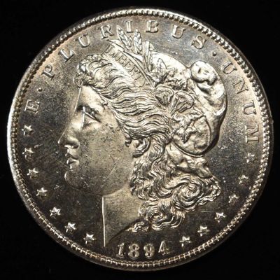 Sale Photo Thumbnail #223: 1894-S MORGAN DOLLAR CH/GEM BU