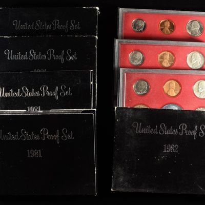 Sale Photo Thumbnail #286: (4) 1881-82 PROOF SETS
