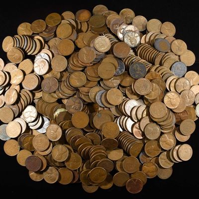 Sale Photo Thumbnail #343: (500) 40'S & 50'S WHEAT CENTS