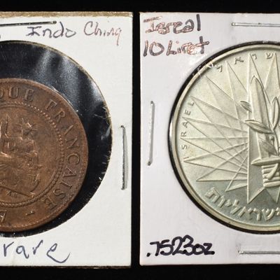 Sale Photo Thumbnail #261: (2) FOREIGN COINS