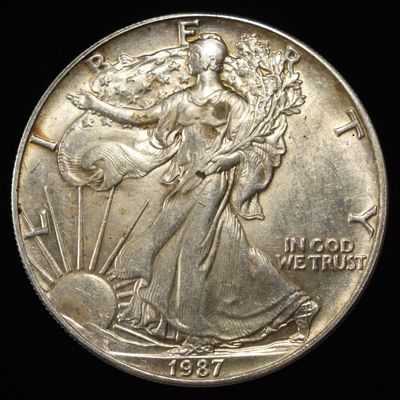 Sale Photo Thumbnail #104: 1987 AMERICAN SILVER EAGLE