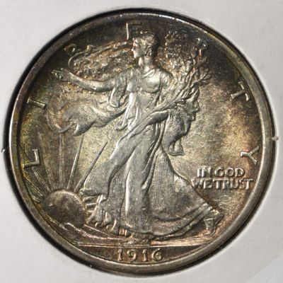 Sale Photo Thumbnail #159: 1916 WALKING LIBERTY HALF DOLLAR BU