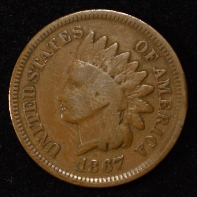 Sale Photo Thumbnail #33: 1867 INDIAN CENT VG