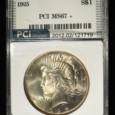 Sale Photo Thumbnail #248: 1925 PEACE DOLLAR PCI SUPERB GEM BU