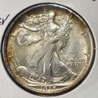 Sale Photo Thumbnail #163: 1917-S REV WALKING LIBERTY HALF DOLLAR CH BU