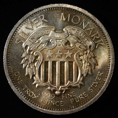 Sale Photo Thumbnail #387: MONARK 1 OZ .999 SILVER ROUND