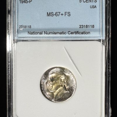 Sale Photo Thumbnail #155: 1945-P WAR NICKEL NNC SUPERB GEM BU FS