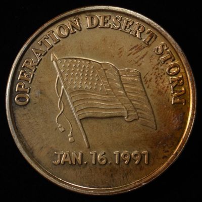 Sale Photo Thumbnail #400: OPERATION DESERT STORM 1 OZ .999 SILVER ROUND