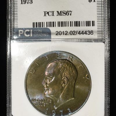 Sale Photo Thumbnail #256: 1973 EISENHOWER DOLLAR PCI SUPERB GEM BU