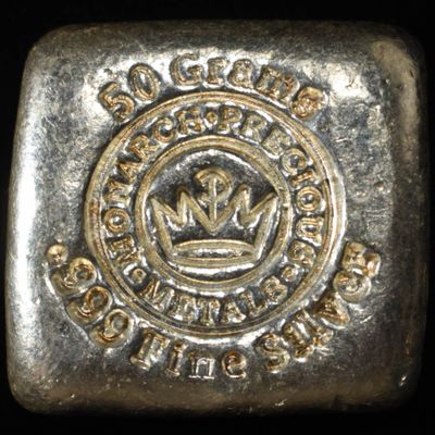 Sale Photo Thumbnail #386: APPROX 1.6 OZ .999 SILVER BAR