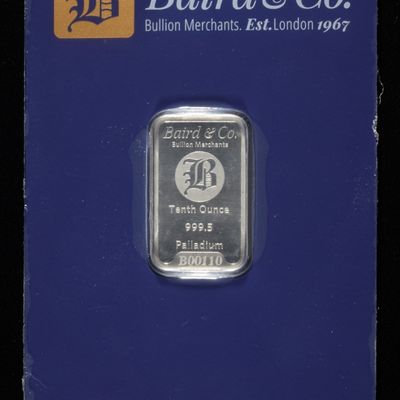 Sale Photo Thumbnail #427: BAIRD MINT 1/10TH OZ .999 PALLADIUM