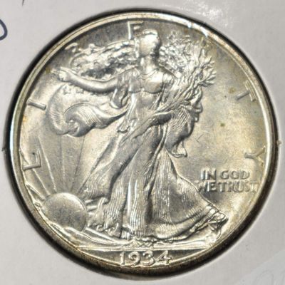 Sale Photo Thumbnail #173: 1934-D WALKING LIBERTY HALF DOLLAR CH BU
