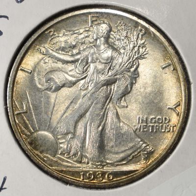 Sale Photo Thumbnail #175: 1936-S WALKING LIBERTY HALF DOLLAR CH BU