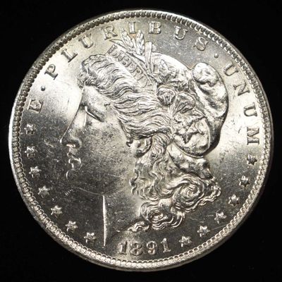 Sale Photo Thumbnail #215: 1891-S MORGAN DOLLAR CH BU
