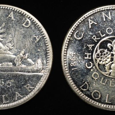 Sale Photo Thumbnail #149: (2) 80% SILVER CANADIAN DOLLARS
