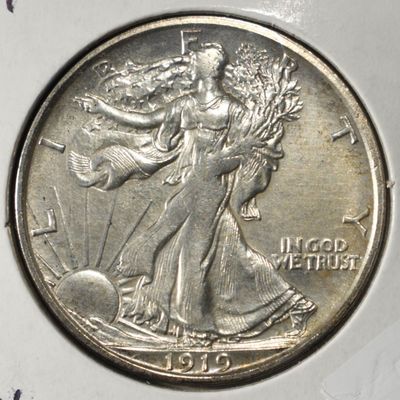 Sale Photo Thumbnail #167: 1919-D WALKING LIBERYT HALF DOLLAR CH BU