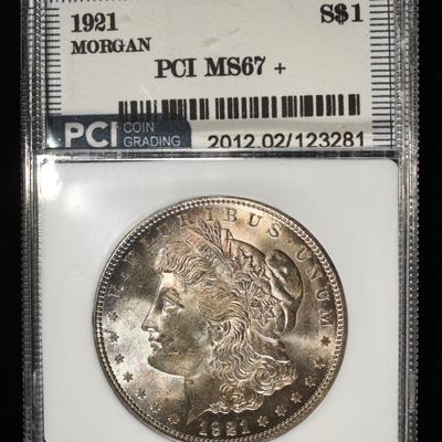 Sale Photo Thumbnail #240: 1921 MORGAN DOLLAR PCI SUPERB GEM BU
