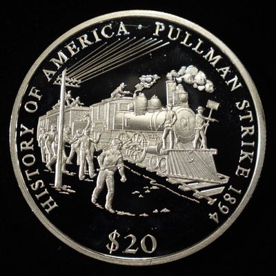 Sale Photo Thumbnail #263: 2004 PULLMAN STRIKE 1894 $20 92.5% SILVER ROUND