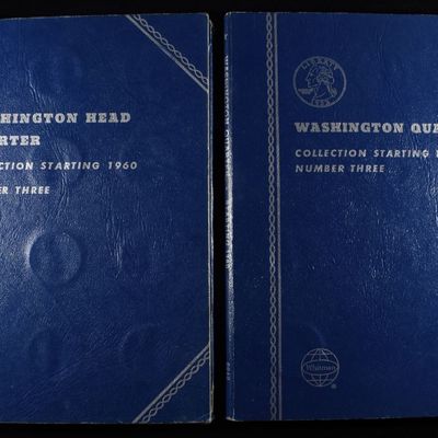 Sale Photo Thumbnail #335: (2) WASHINGTON QUARTER WHITMAN ALBUMS