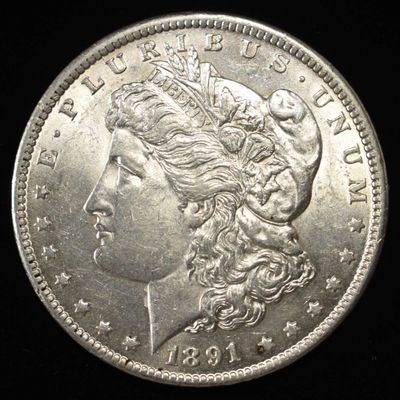 Sale Photo Thumbnail #216: 1891-CC MORGAN DOLLAR BU