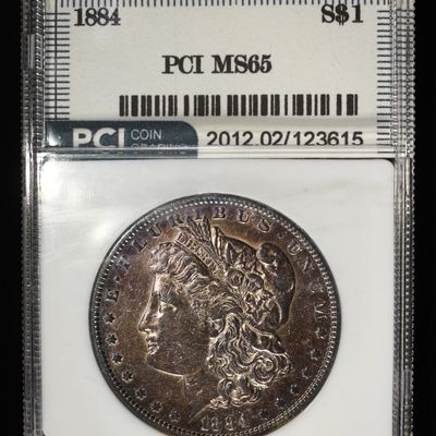 Sale Photo Thumbnail #198: 1884 MORGAN DOLLAR PCI GEM BU