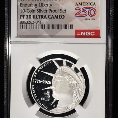 Sale Photo Thumbnail #365: 1776-2026-S SILVER ENDURING LIBERTY 50C NGC PF70