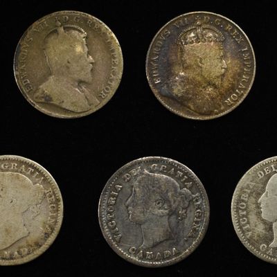 Sale Photo Thumbnail #144: (7) 92.5% SILVER CANADIAN 10 CENTS