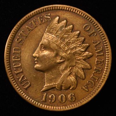 Sale Photo Thumbnail #358: 1906 INDIAN HEAD CENT AU/BU RD